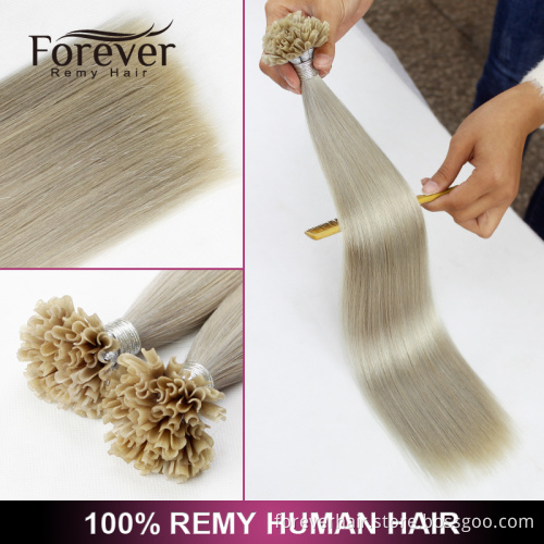 Xuchang Forever 100% remy brazilian Human Hair Wholesale Italian Keratin top quality #60Z double drawn 100 cheap remy u tip hair